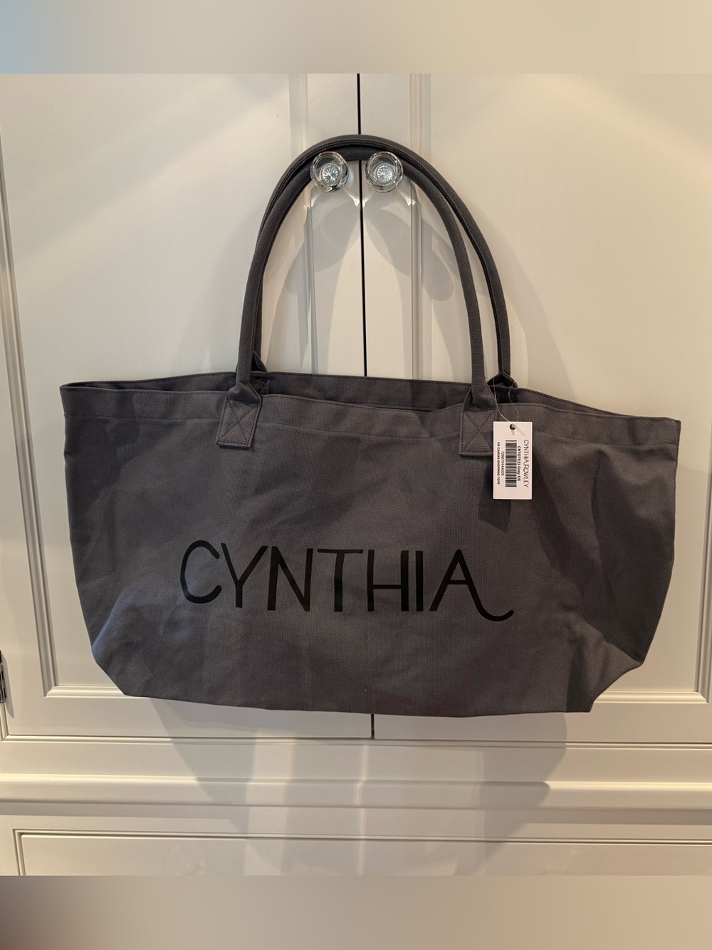 NWT Cynthia Rowley Gray Canvas Tote